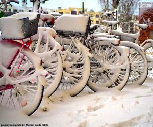Puzzle Ποδήλατα για το χειμώνα